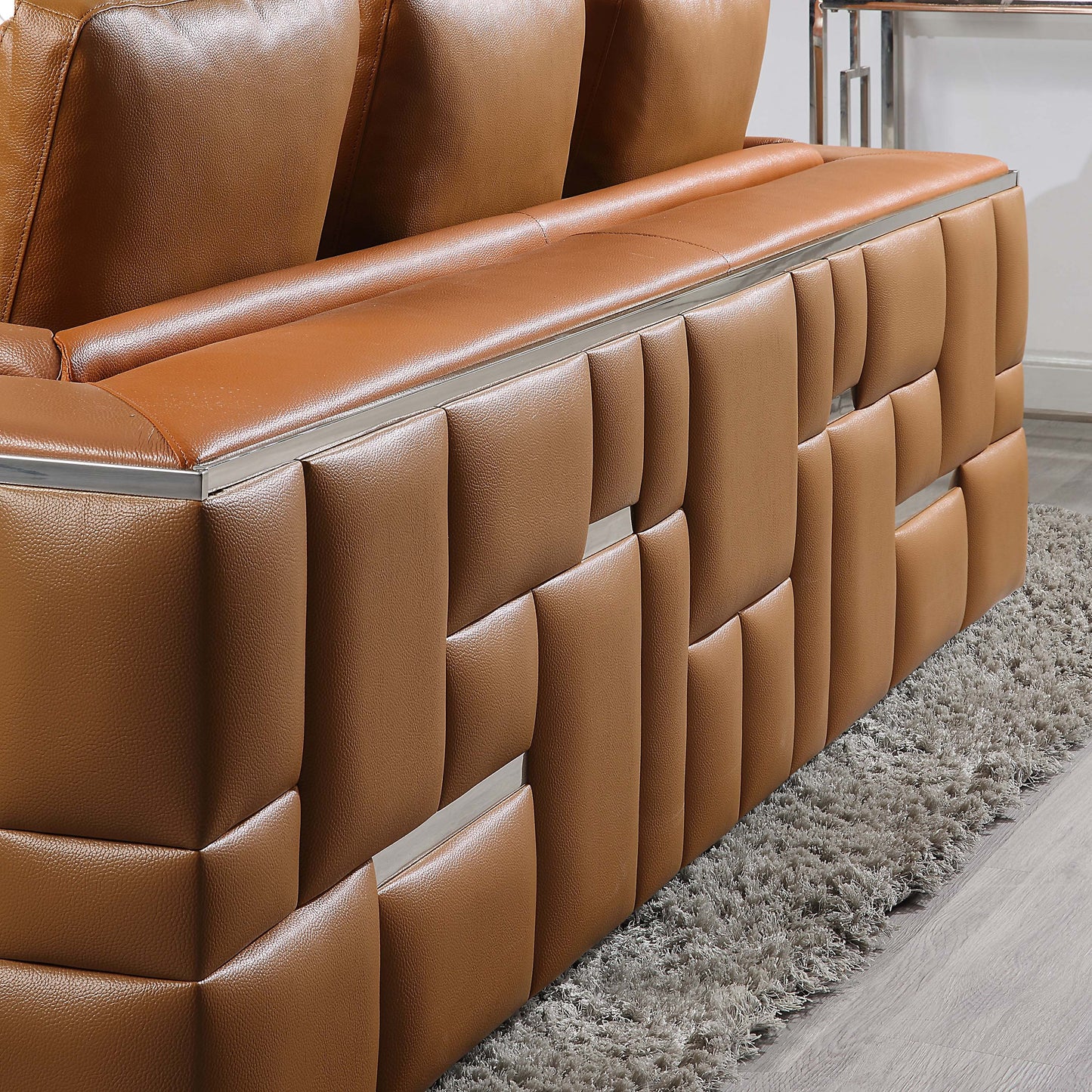 8047 Luxurious Top Grain Leather Sofa and Loveseat Set