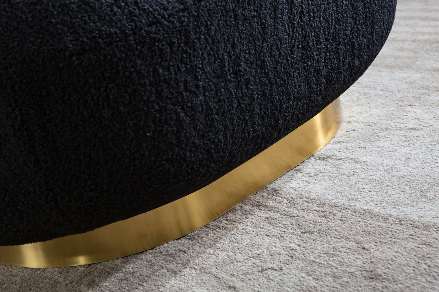 C601 Designer Boucle Swivel Barrel Chair