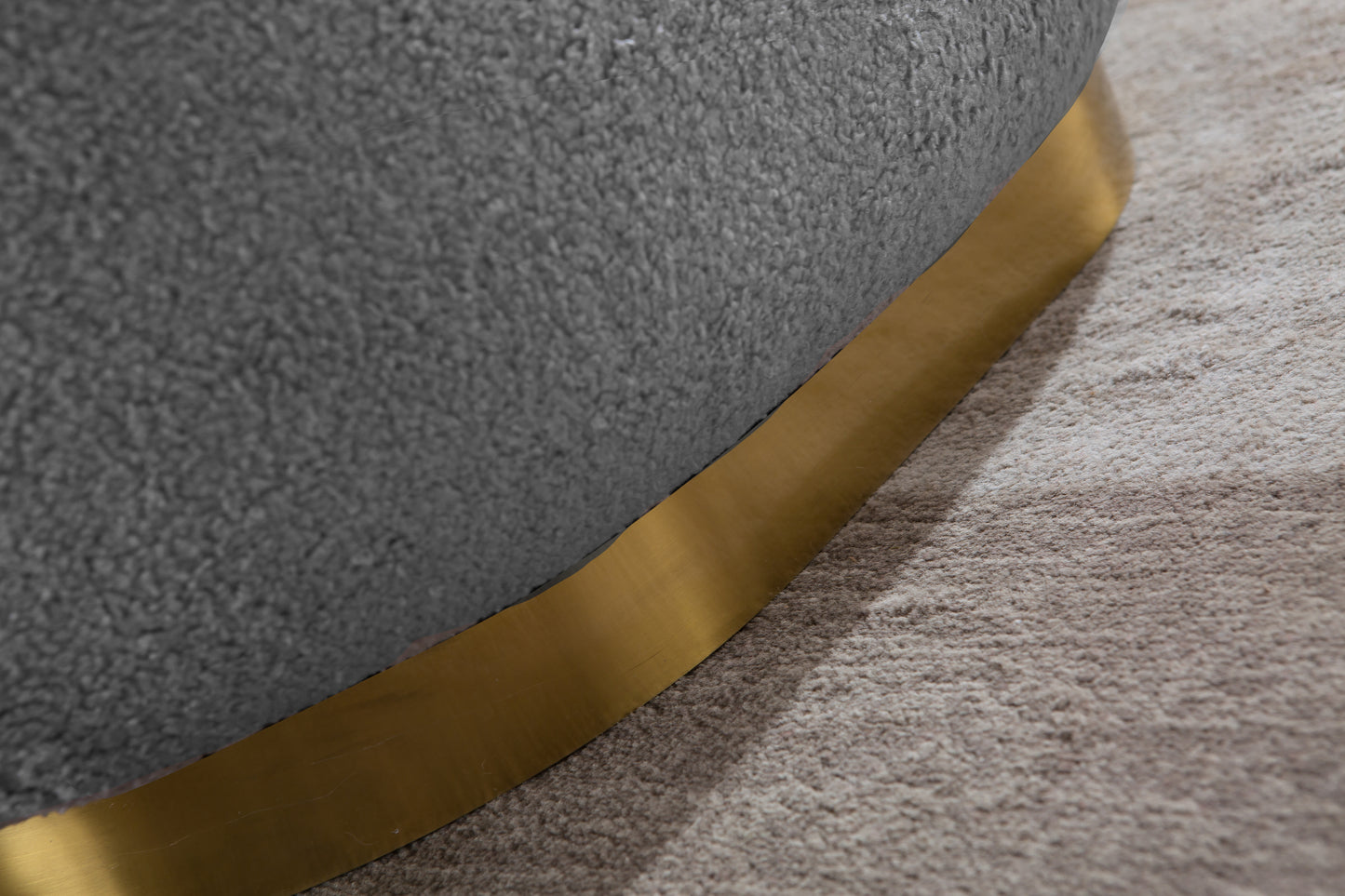 C601 Designer Boucle Swivel Barrel Chair