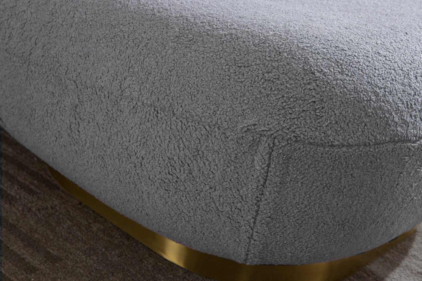 C601 Designer Boucle Swivel Barrel Chair