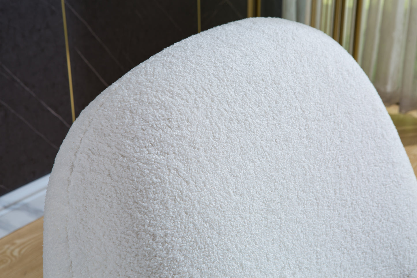 C601 Designer Boucle Swivel Barrel Chair