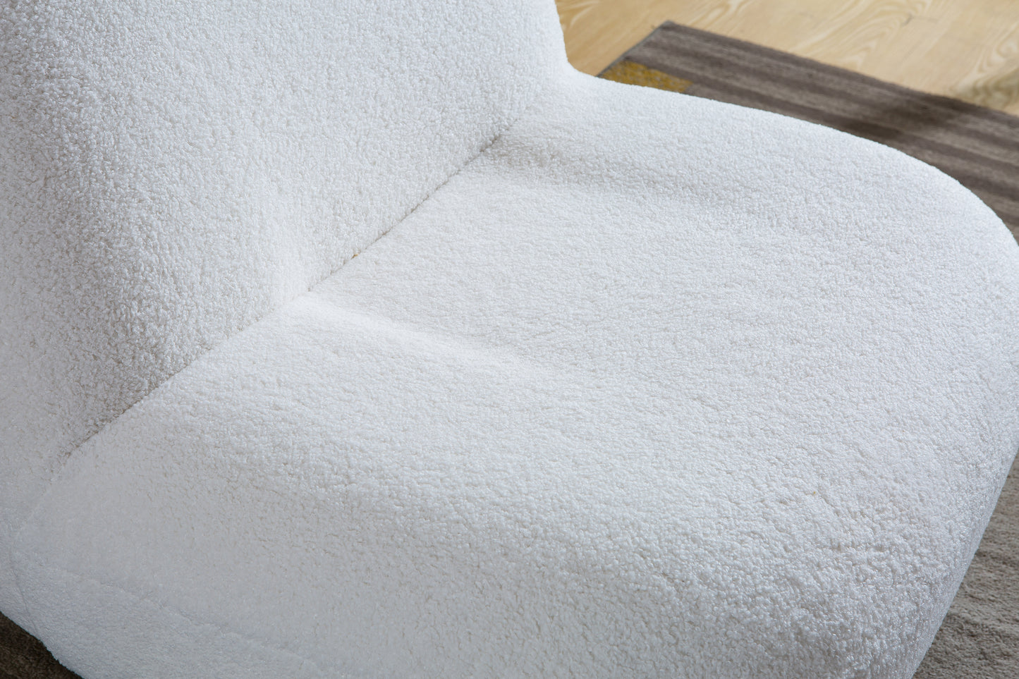 C601 Designer Boucle Swivel Barrel Chair