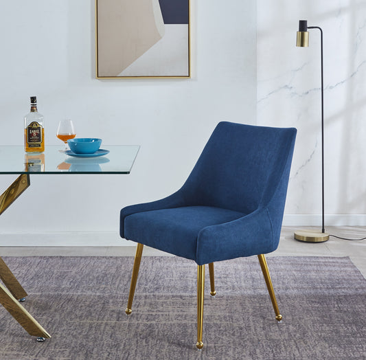 DC58 Set of 2 Elegant Dining Chair with Gold Finish Base