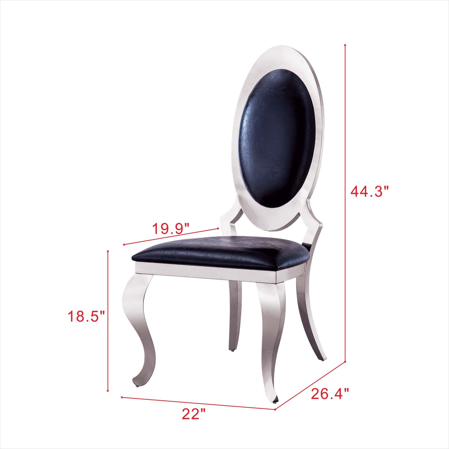 DCK68 Set of 2 Leatherette Dining Chair