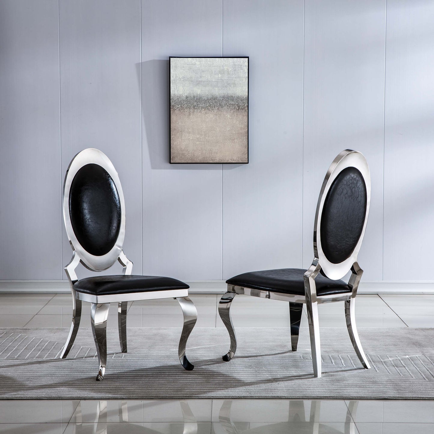 DCK68 Set of 2 Leatherette Dining Chair