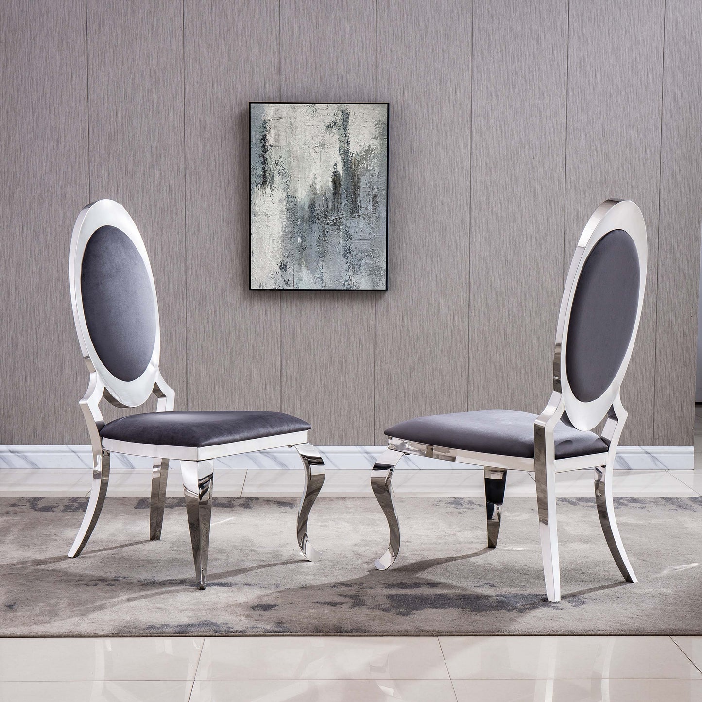 DCK68 Set of 2 Leatherette Dining Chair