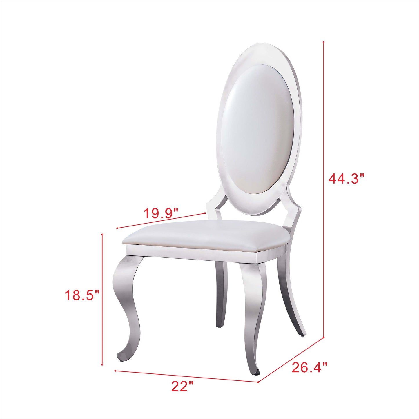 DCK68 Set of 2 Leatherette Dining Chair