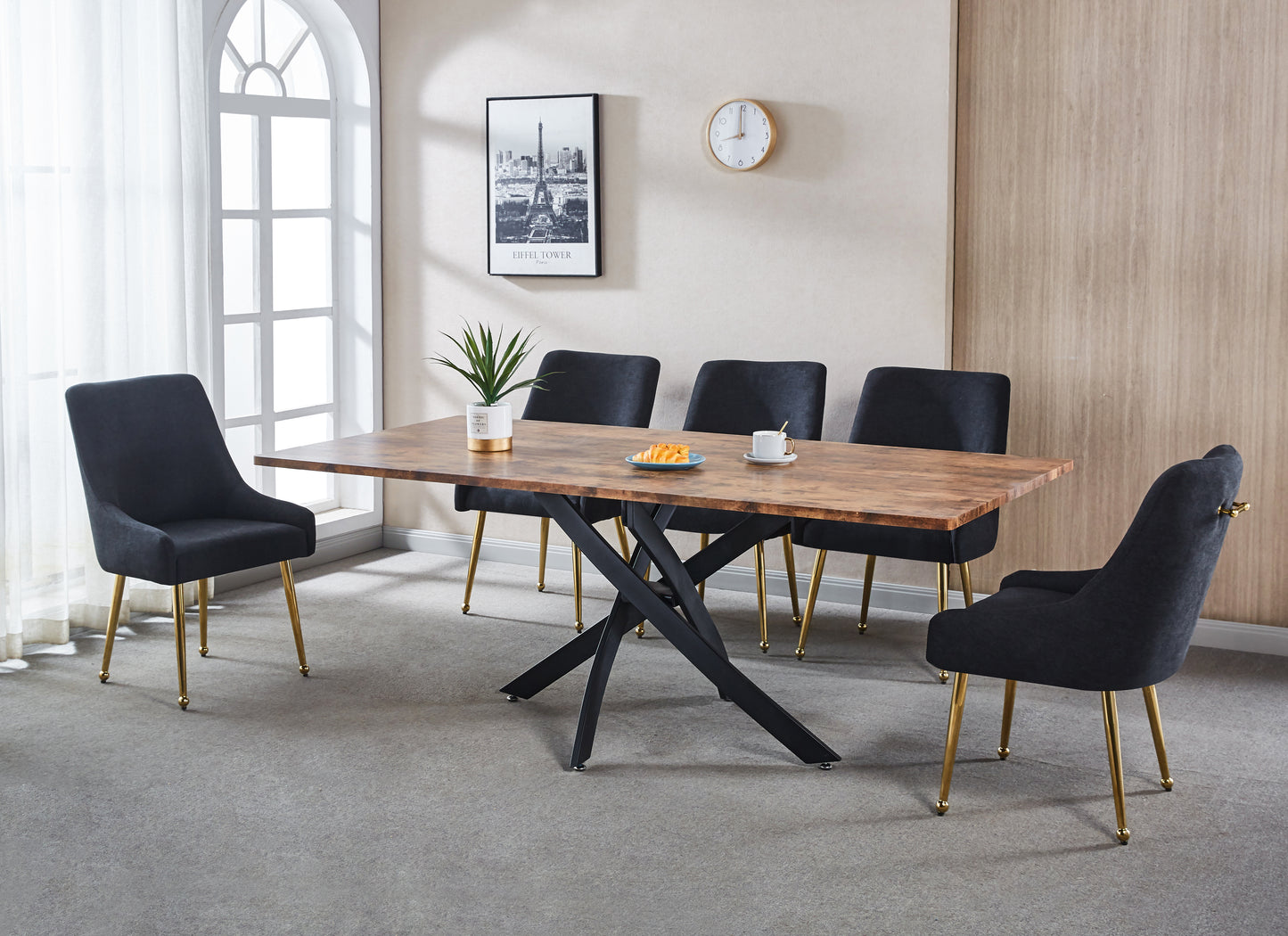 DT8120/DT8160/DT8200 Dining Table with Multiple Options of Table Top