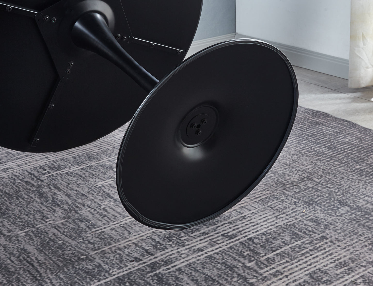 DT90 Printed Marble/ Metal Top Dining Table