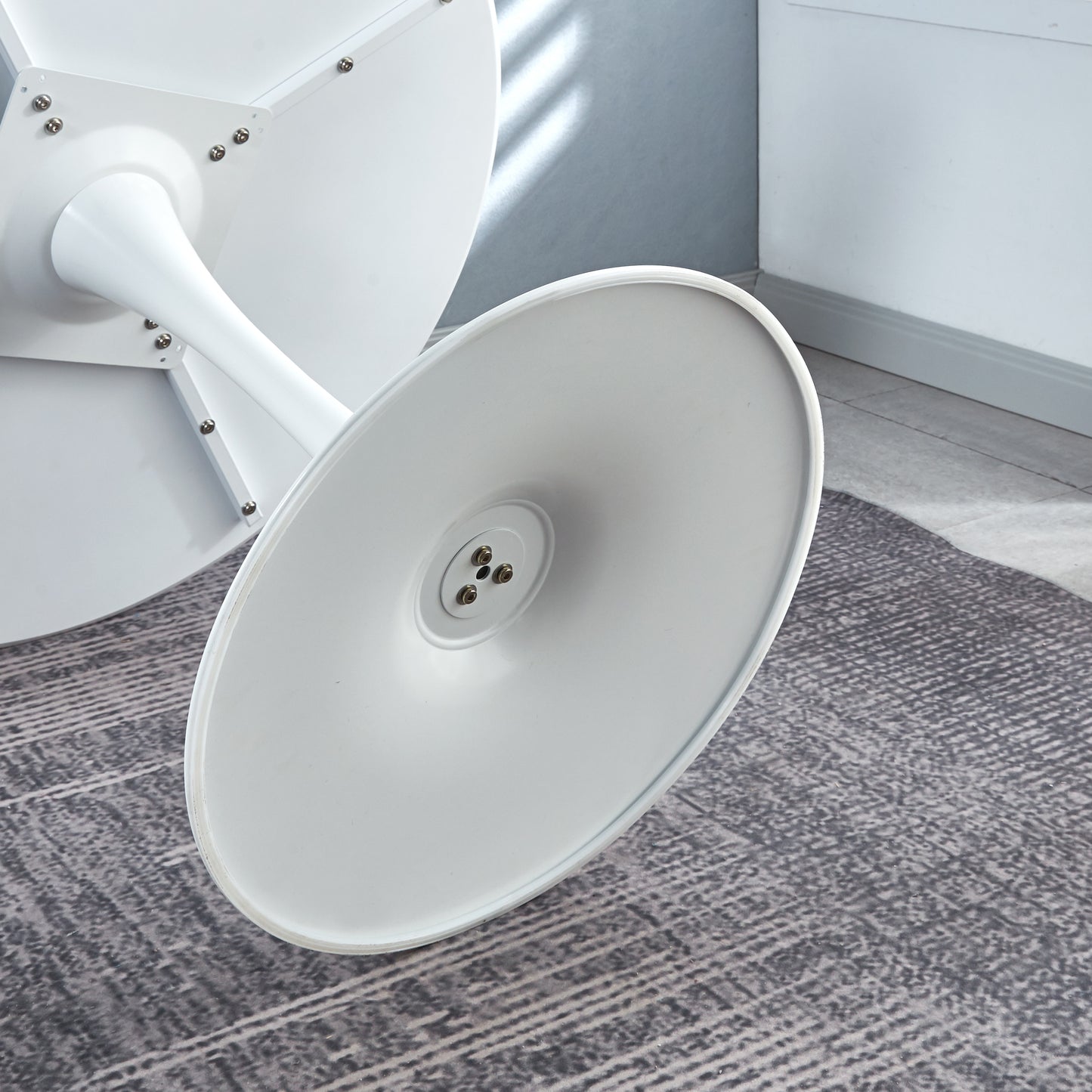 DT90 Printed Marble/ Metal Top Dining Table